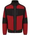 RG384 TRA753 Regatta E-Volve Unisex Two Layer Soft Shell Jacket Classic Red / Black colour image